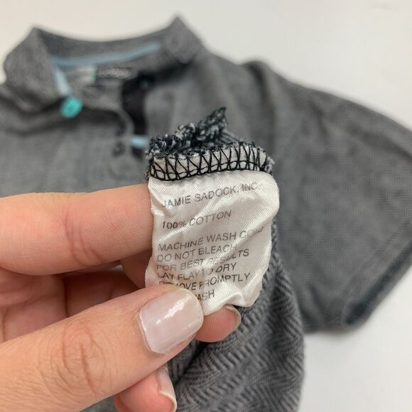 Jamie Sadock Herringbone Golf Shirt Womens S Small Short Sleeve Pleated Back - Picture 11 of 14